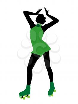 Royalty Free Clipart Image of a Roller Skater