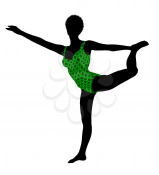 Royalty Free Clipart Image of a Gymnast