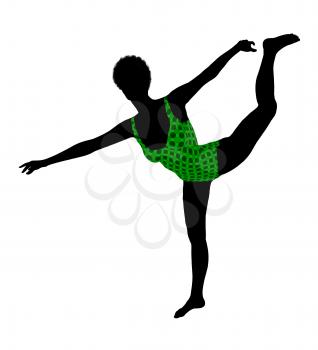 Royalty Free Clipart Image of a Gymnast