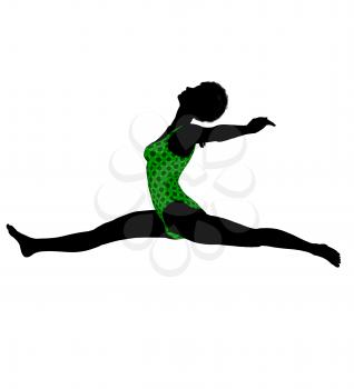 Royalty Free Clipart Image of a Gymnast