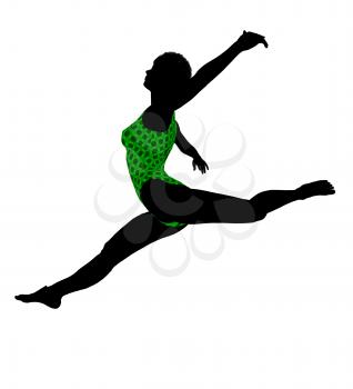 Royalty Free Clipart Image of a Gymnast