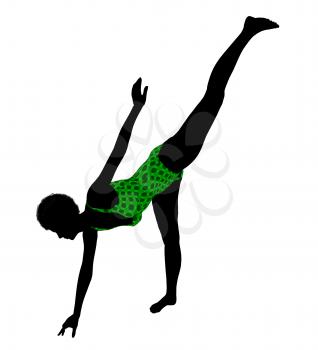 Royalty Free Clipart Image of a Gymnast