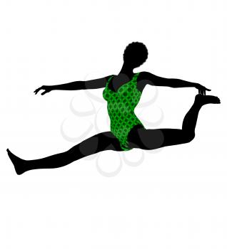 Royalty Free Clipart Image of a Gymnast