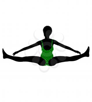 Royalty Free Clipart Image of a Gymnast