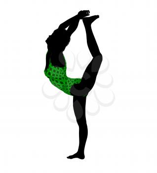 Royalty Free Clipart Image of a Gymnast