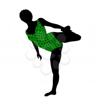 Royalty Free Clipart Image of a Gymnast