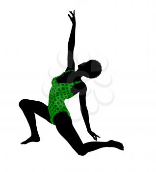 Royalty Free Clipart Image of a Gymnast