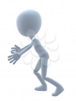 Royalty Free Clipart Image of a 3D Guy