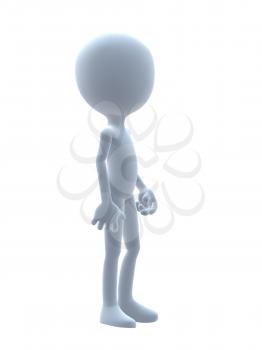 Royalty Free Clipart Image of a 3D Guy