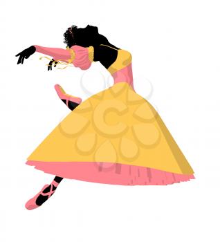 Royalty Free Clipart Image of a Ballet Dancer