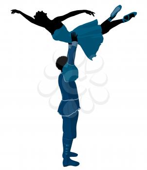 Royalty Free Clipart Image of Ballet Dancers