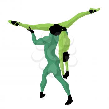 Royalty Free Clipart Image of Ballet Dancers