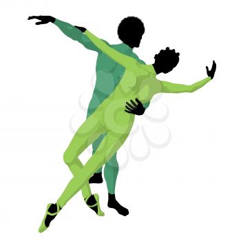 Royalty Free Clipart Image of Ballet Dancers