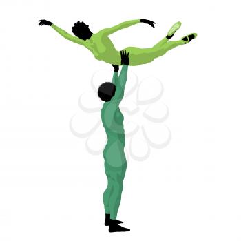 Royalty Free Clipart Image of Ballet Dancers