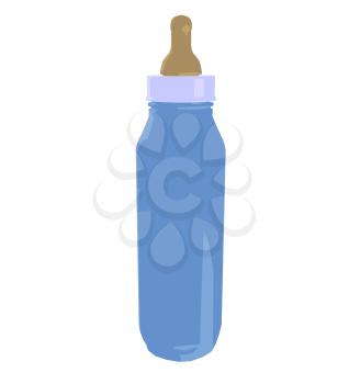 Baby bottle on a white background