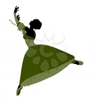 Royalty Free Clipart Image of a Ballerina