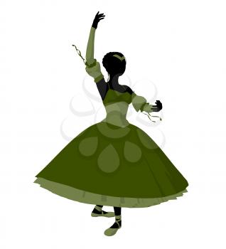 Royalty Free Clipart Image of a Ballerina