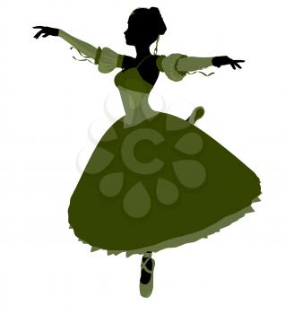 Royalty Free Clipart Image of a Ballerina