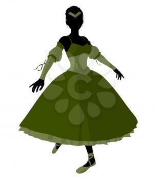 Royalty Free Clipart Image of a Ballerina