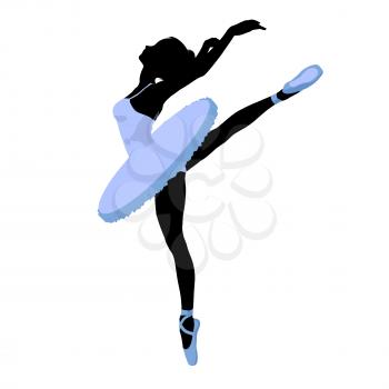 Royalty Free Clipart Image of a Ballerina Silhouette