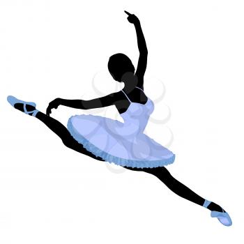 Royalty Free Clipart Image of a Ballerina Silhouette