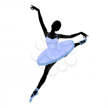 Royalty Free Clipart Image of a Ballerina Silhouette