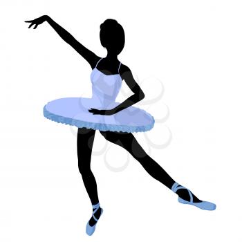 Royalty Free Clipart Image of a Ballerina Silhouette