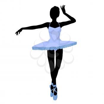 Royalty Free Clipart Image of a Ballerina Silhouette