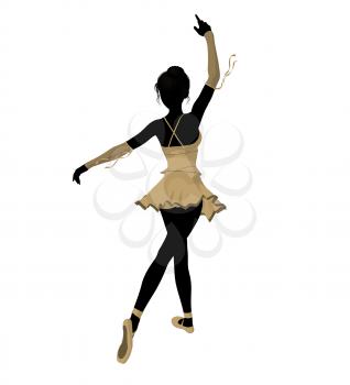 Royalty Free Clipart Image of a Ballerina