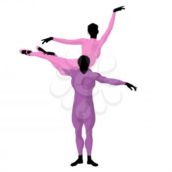 Royalty Free Clipart Image of Ballet Dancers