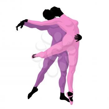 Royalty Free Clipart Image of Ballet Dancers