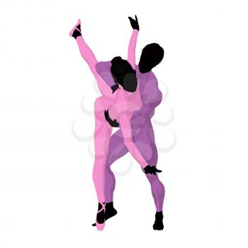 Royalty Free Clipart Image of Ballet Dancers