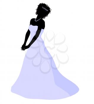 Royalty Free Clipart Image of a Bride