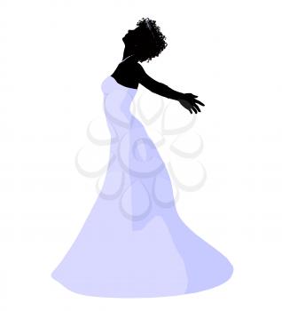 Royalty Free Clipart Image of a Bride