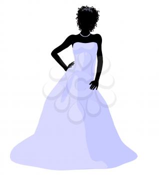 Royalty Free Clipart Image of a Bride