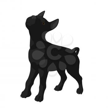 Royalty Free Clipart Image of a Dog Silhouette