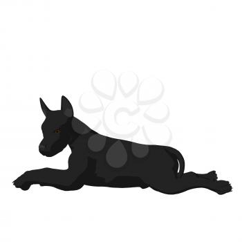 Royalty Free Clipart Image of a Dog Silhouette