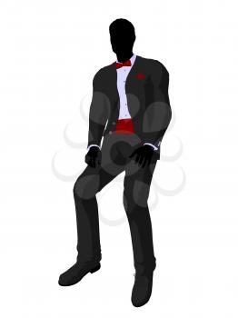 Royalty Free Clipart Image of a Bridegroom