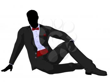 Royalty Free Clipart Image of a Bridegroom