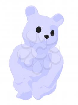 Royalty Free Clipart Image of a White Bear