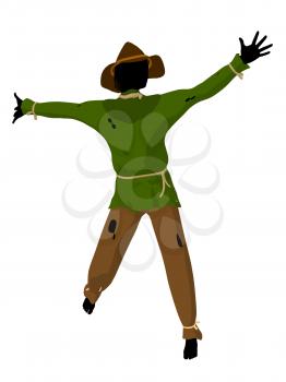 Royalty Free Clipart Image of a Scarecrow