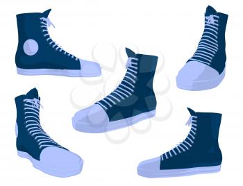 Royalty Free Clipart Image of Sneakers