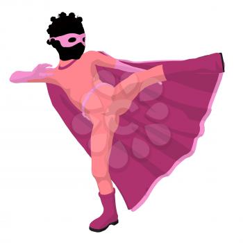 Royalty Free Clipart Image of a Child Superhero