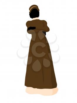 Royalty Free Clipart Image of a Victorian Woman