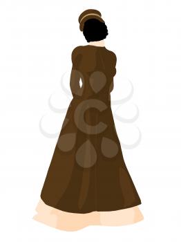 Royalty Free Clipart Image of a Victorian Woman