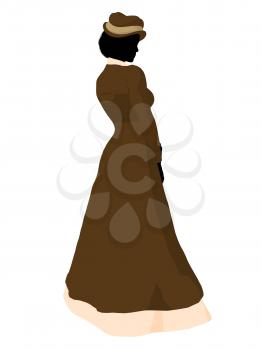 Royalty Free Clipart Image of a Victorian Woman