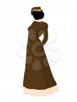 Royalty Free Clipart Image of a Victorian Woman