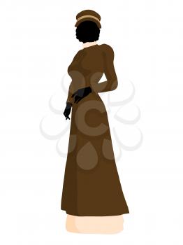 Royalty Free Clipart Image of a Victorian Woman