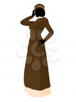 Royalty Free Clipart Image of a Victorian Woman