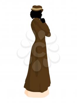 Royalty Free Clipart Image of a Victorian Woman